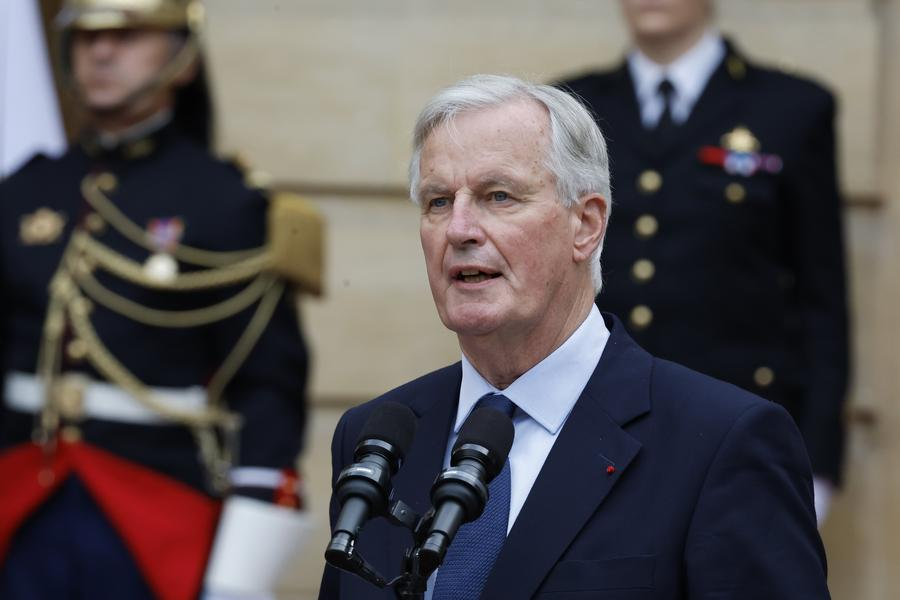 Photo prise le 5 septembre 2024 montrant le nouveau Premier ministre Michel Barnier s